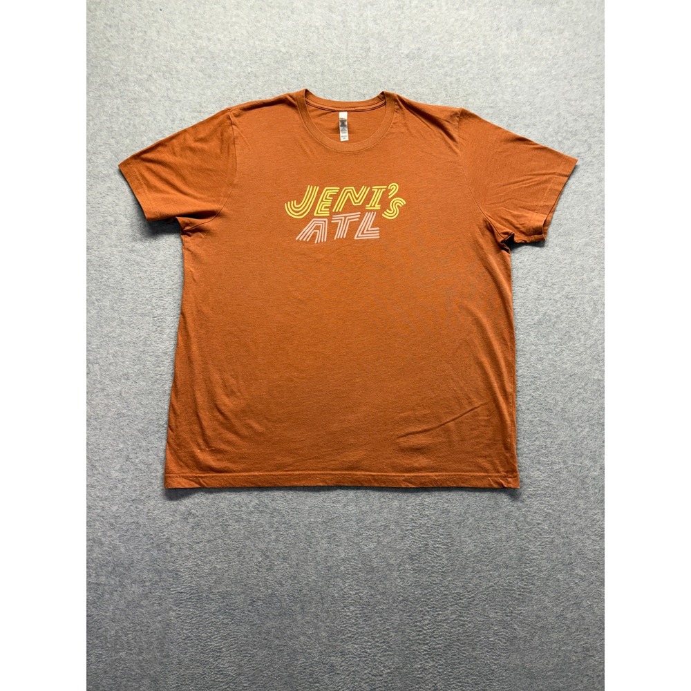 Bella Canvas Janis ATL Ice Cream Graphic T-Shirt Burnt Orange Mens 2XL
